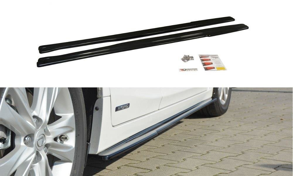 Street+ Seitenschweller Leisten passend für Lexus CT Mk1 Facelift schwarz Hochglanz – Ansicht 2