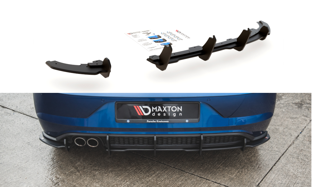 Robuste Racing Diffusor Heck Ansatz passend für VW Polo GTI Mk6 – Ansicht 2