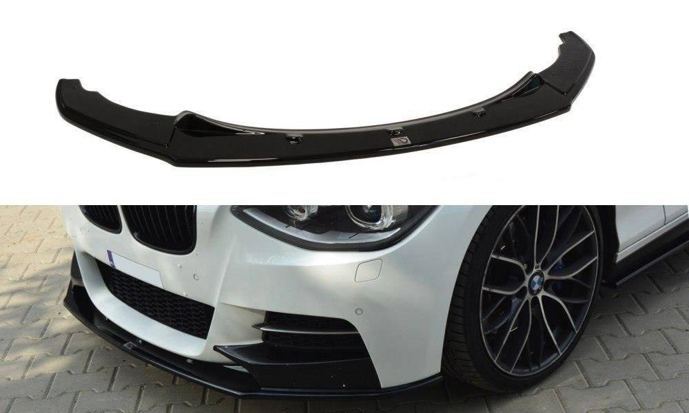 Street+ Spoilerlippe Front Ansatz passend für BMW 1er F20/F21 M-Power (vor Facelift) schwarz Hochglanz – Ansicht 2