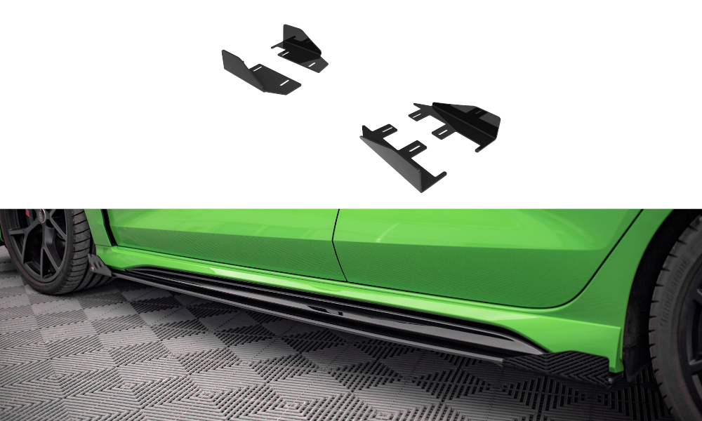 Seitenschweller Flaps passend für Audi RS3 Limousine 8Y schwarz Hochglanz – Ansicht 2