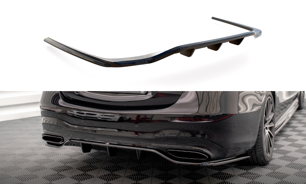 Street+ Mittlerer Diffusor RACE passend für Mercedes-Benz S AMG-Line W223 schwarz Hochglanz – Ansicht 2