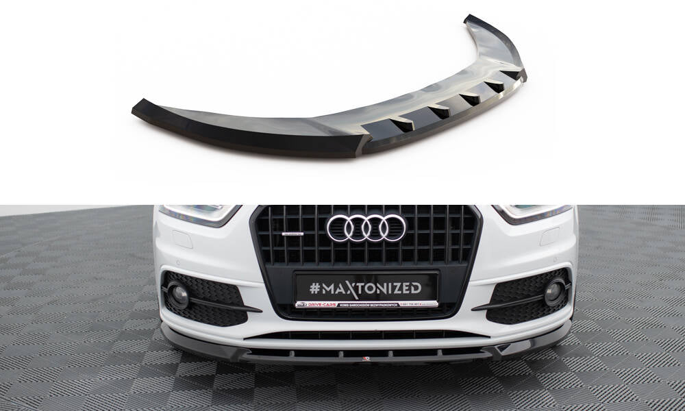 Street+ Spoilerlippe Front Ansatz V.1 passend für Audi Q3 S-line 8U schwarz Hochglanz – Ansicht 2
