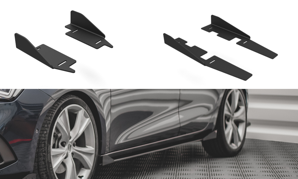 Seitenschweller Flaps passend für Seat Leon FR Mk4 schwarz Hochglanz – Ansicht 2