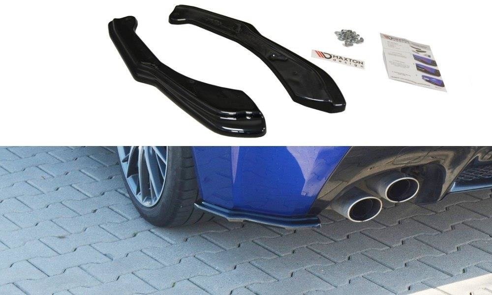 Heck Ansatz Flaps Diffusor passend für Lexus RC F schwarz Hochglanz – Ansicht 2