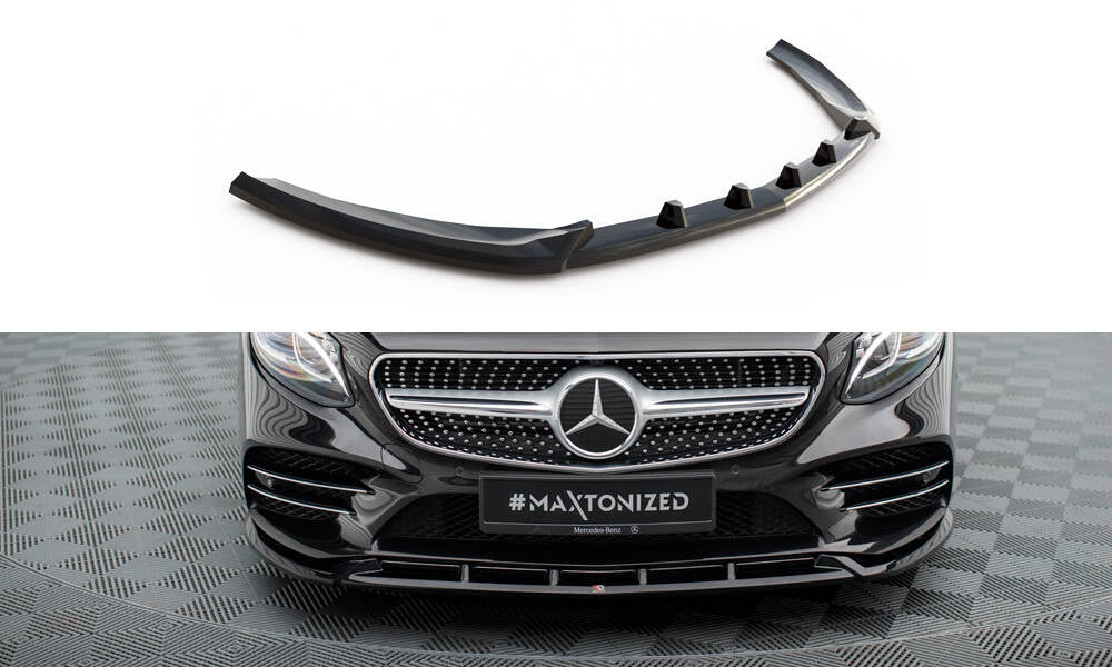 Street+ Spoilerlippe Front Ansatz V.2 passend für Mercedes-Benz S Coupe AMG-Line C217 Facelift schwarz Hochglanz – Ansicht 2