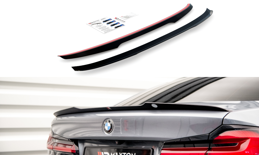 Heckspoiler Lippe V.3 BMW 5er Standard / M-Paket / M550 Limousine G30 / G30 Facelift  schwarz Hochglanz – Ansicht 2
