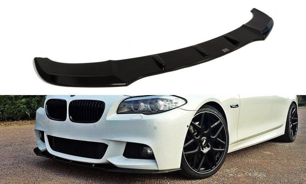 Street+ Spoilerlippe Front Ansatz V.1 passend für BMW 5er  M-Paket F10/F11 schwarz Hochglanz – Ansicht 2