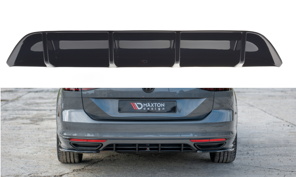 Diffusor Heck Ansatz passend für VW Passat R-Line B8 schwarz Hochglanz – Ansicht 2
