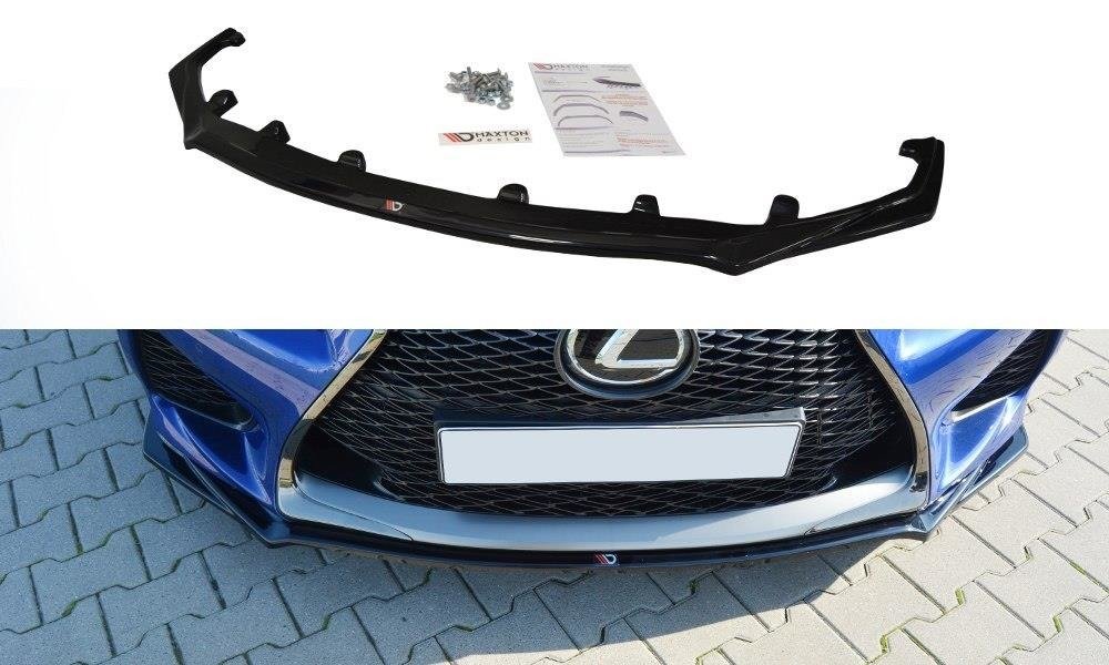 Street+ Spoilerlippe Front Ansatz V.1 passend für Lexus RC F schwarz Hochglanz – Ansicht 2
