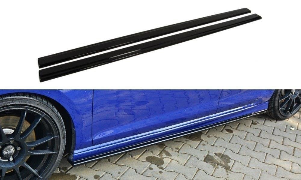 Street+ Seitenschweller Leisten passend für V.1 passend für VW Golf R / R-Line Mk7 schwarz Hochglanz – Ansicht 2