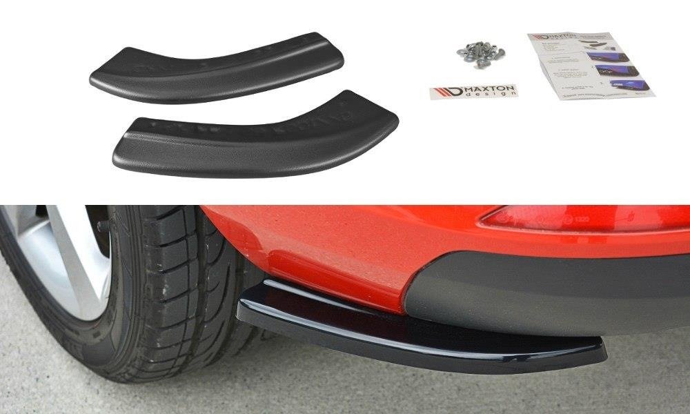 Heck Ansatz Flaps Diffusor passend für Skoda Rapid Spaceback schwarz Hochglanz – Ansicht 2