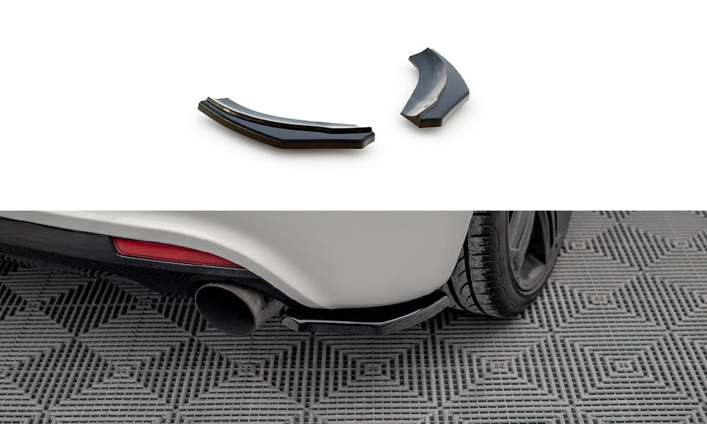 Heck Ansatz Flaps Diffusor passend für VW SCIROCCO R schwarz Hochglanz – Ansicht 2
