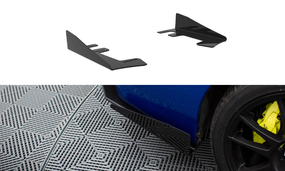 Hintere Seiten Flaps passend für Subaru WRX STI Mk1 schwarz Hochglanz – Ansicht 2