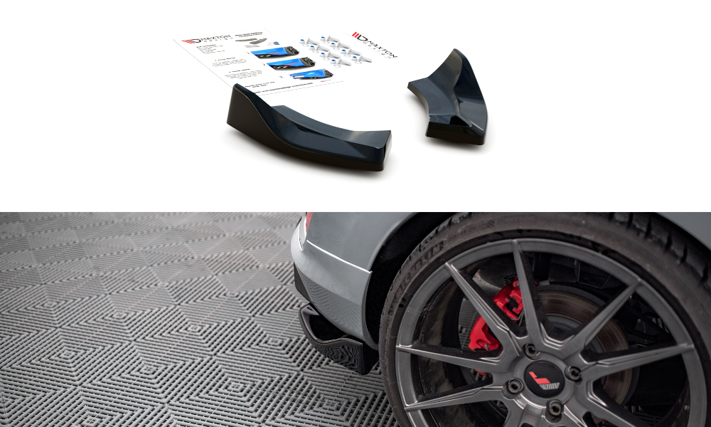 Heck Ansatz Flaps Diffusor V.1 passend für Ford Fiesta ST Mk8 schwarz Hochglanz – Ansicht 2