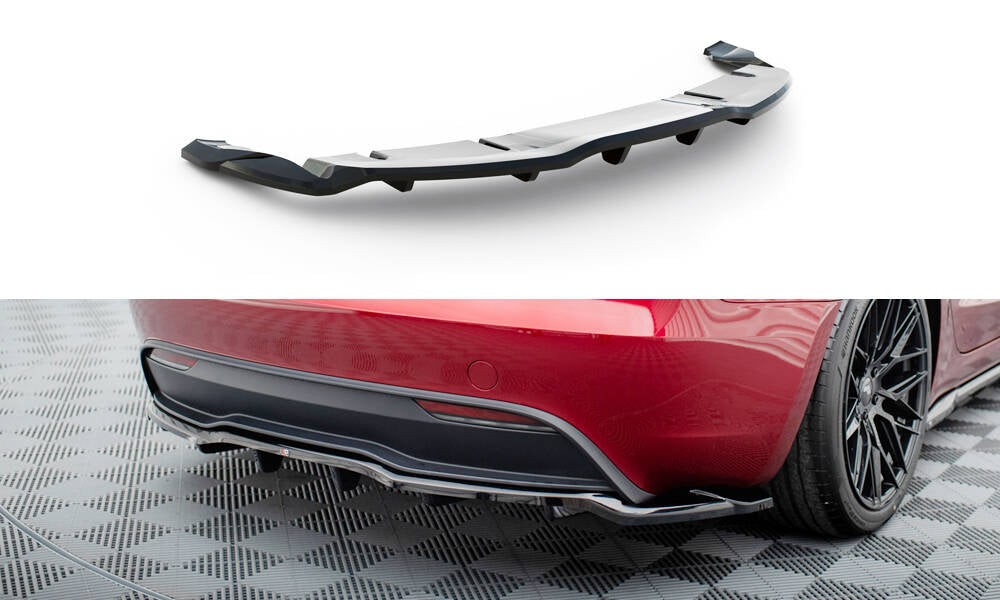 Street+ Mittlerer Diffusor RACE V.2 passend für Tesla Model 3 Project HighlandFacelift schwarz Hochglanz – Ansicht 1