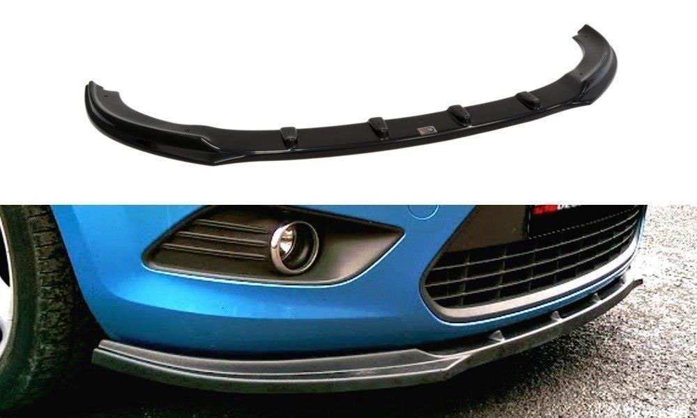 Street+ Spoilerlippe Front Ansatz passend für FORD FOCUS II Facelift schwarz Hochglanz – Ansicht 2