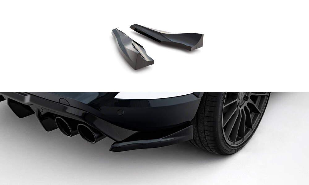 Heck Ansatz Flaps Diffusor V.4 passend für Cupra Formentor Mk1 Facelift schwarz Hochglanz – Ansicht 2