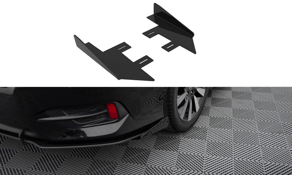 Hintere Seiten Flaps passend für Honda Civic Mk10 schwarz Hochglanz – Ansicht 2