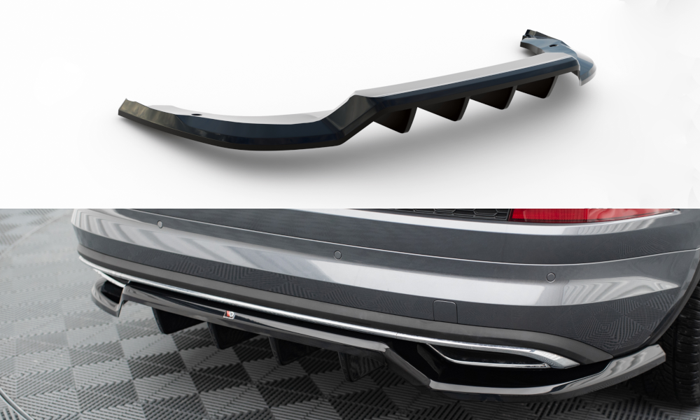 Street+ Mittlerer Diffusor RACE passend für Skoda Kodiaq Sportline Mk1 / Mk1 Facelift schwarz Hochglanz – Ansicht 2