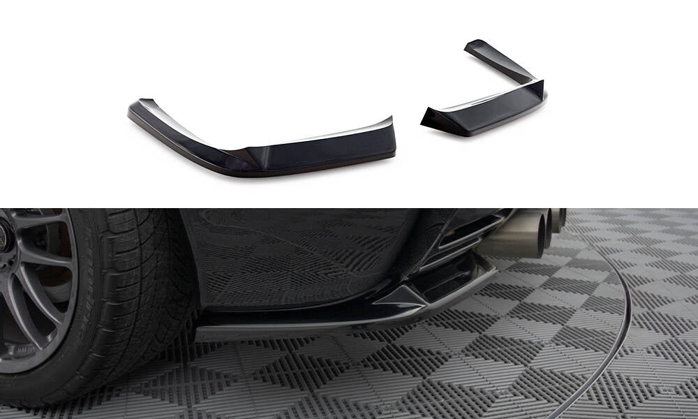 Heck Ansatz Flaps Diffusor passend für Chevrolet Corvette C5 schwarz Hochglanz – Ansicht 2