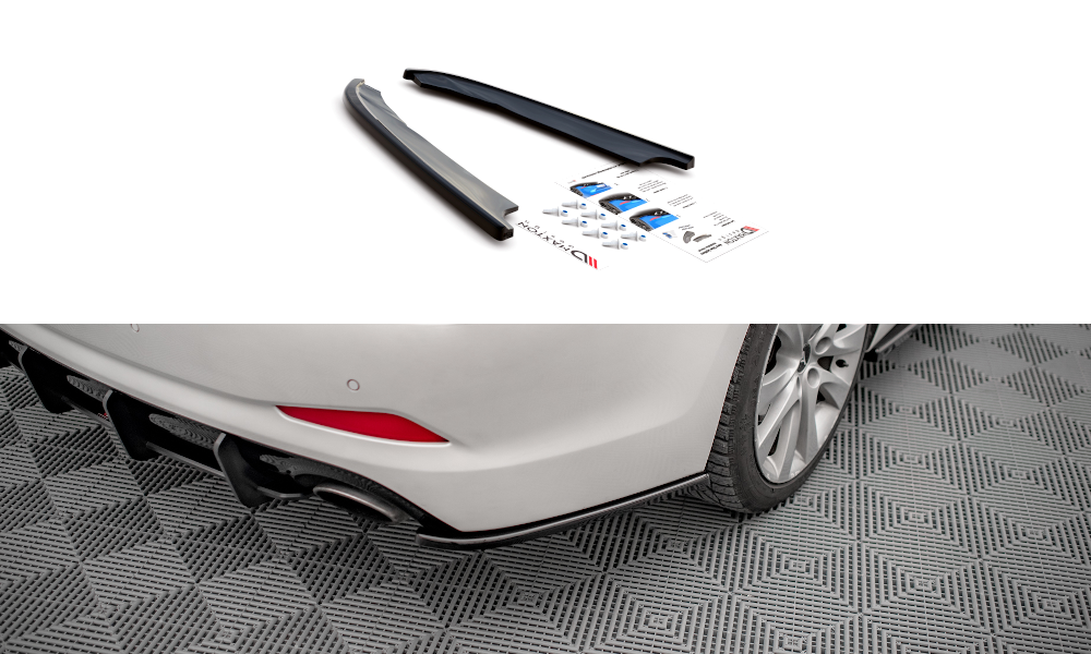 Heck Ansatz Flaps Diffusor passend für Hyundai I40 Mk1 schwarz Hochglanz – Ansicht 2