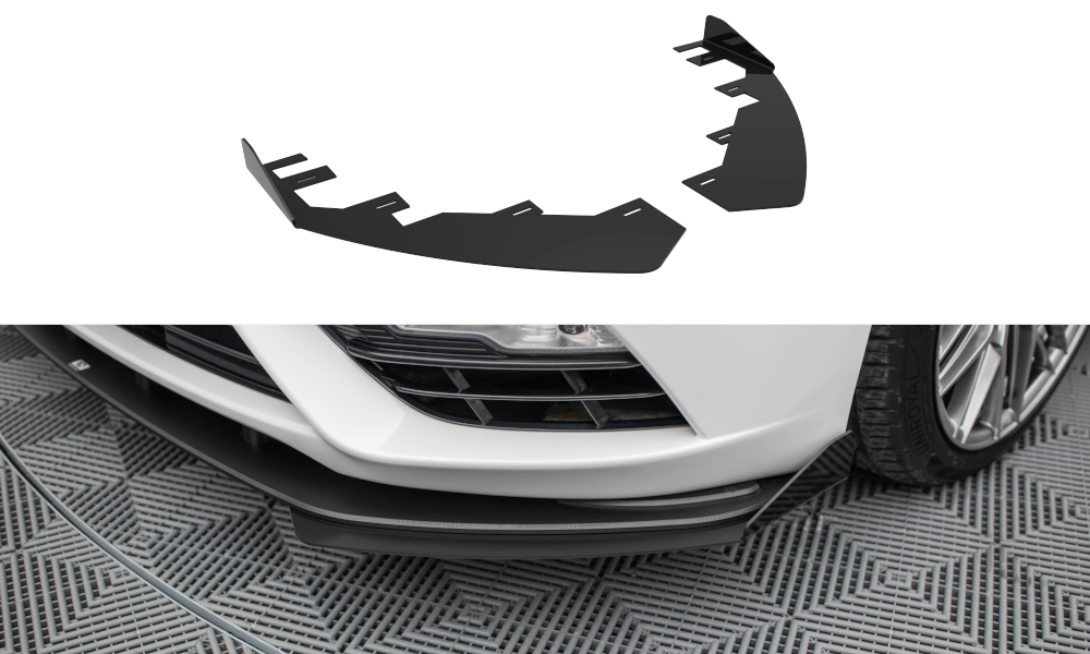 Front Stoßstange Flaps passend für Ford Mondeo Sport Mk5 Facelift / Fusion Sport Mk2 Facelift schwarz Hochglanz – Ansicht 2