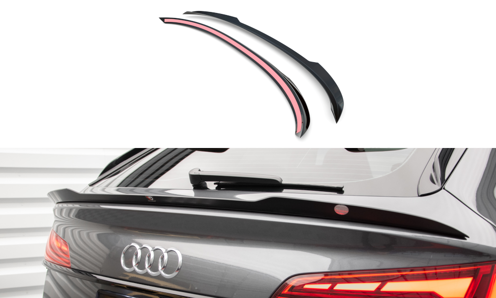 Niedriger Heckspoiler Lippe Audi SQ5 / Q5 S-Line Sportback Mk2 Facelift schwarz Hochglanz – Ansicht 2