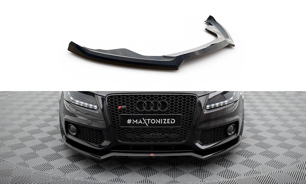 Street+ Spoilerlippe Front Ansatz V.3 passend für Audi S5 / A5 S-Line 8T schwarz Hochglanz – Ansicht 2
