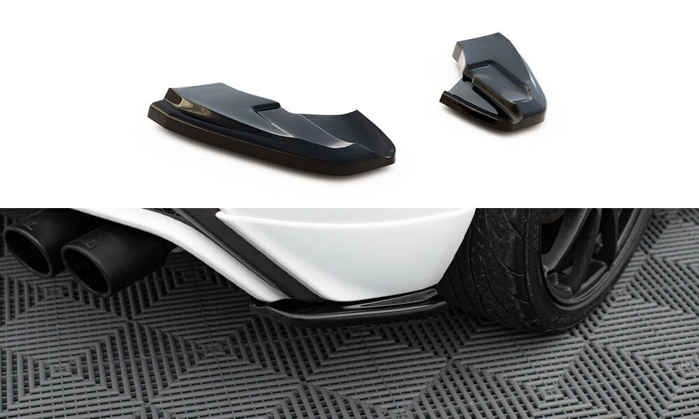 Heck Ansatz Flaps Diffusor passend für Ford Fiesta ST / ST-Line / Zetec S Mk7 FL schwarz Hochglanz – Ansicht 2