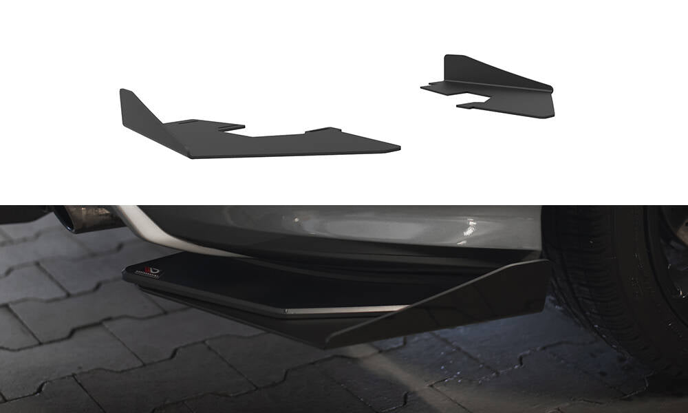 Hintere Seiten Flaps passend für Audi S3 Limousine 8V schwarz Hochglanz – Ansicht 2
