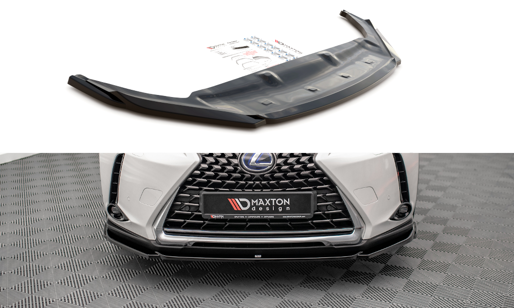 Street+ Spoilerlippe Front Ansatz passend für Lexus UX F-Sport Mk1 schwarz Hochglanz – Ansicht 2