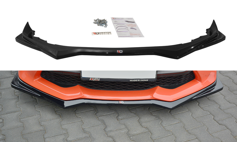 Street+ Spoilerlippe Front Ansatz V.2 passend für Toyota GT86 Facelift  schwarz Hochglanz – Ansicht 2