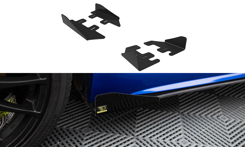 Seitenschweller Flaps passend für Subaru WRX STI Mk1 schwarz Hochglanz – Ansicht 2