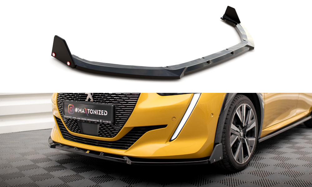 Street+ Spoilerlippe Front Ansatz V.1 + Flaps passend für Peugeot 208 GT Mk2 – Ansicht 2