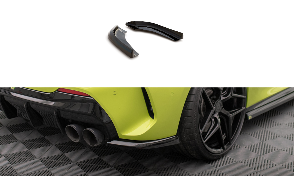 Heck Ansatz Flaps Diffusor V.5 passend für (Für heckansatz v.3) BMW 1er M-Paket /  M135i / 128ti F40 schwarz Hochglanz – Ansicht 2