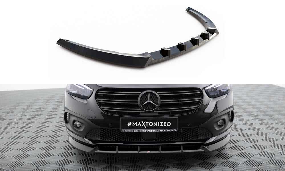 Street+ Spoilerlippe Front Ansatz passend für Mercedes-Benz T W420 schwarz Hochglanz – Ansicht 2
