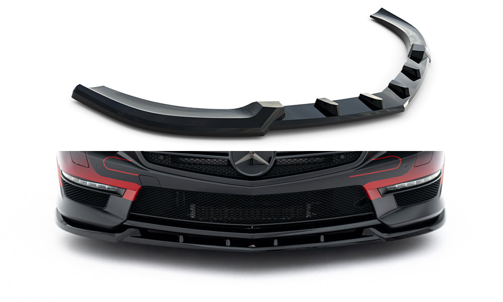 Street+ Spoilerlippe Front Ansatz V.1 passend für Mercedes-Benz SL 63 AMG R231 schwarz Hochglanz – Ansicht 2