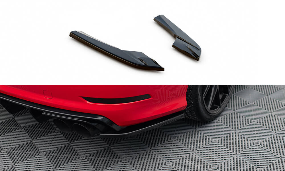 Heck Ansatz Flaps Diffusor passend für Audi S3 Limousine 8V schwarz Hochglanz – Ansicht 2