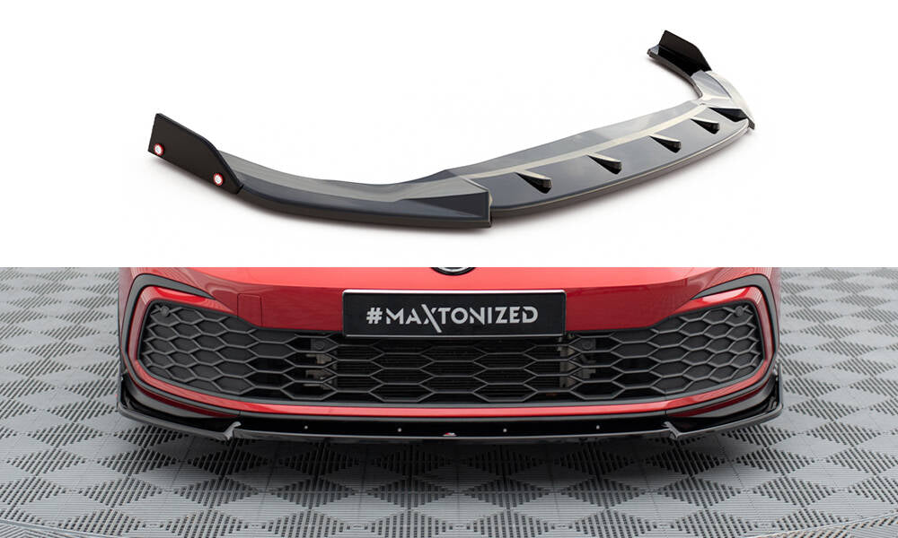 Street+ Spoilerlippe Front Ansatz V.3 + Flaps passend für VW Golf GTI / GTE / GTD / R-Line Mk8 – Ansicht 2