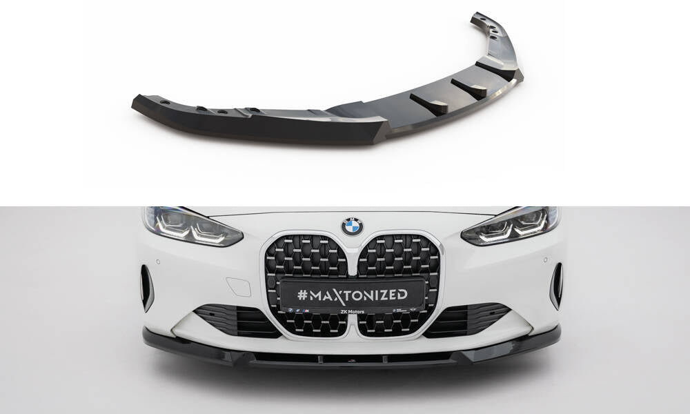 Street+ Spoilerlippe Front Ansatz passend für BMW 4er Coupe / Cabrio G22 / G23 schwarz Hochglanz – Ansicht 2