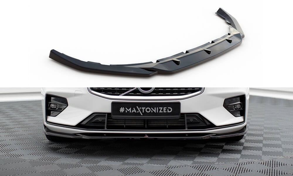 Street+ Spoilerlippe Front Ansatz V.2 passend für Volvo S60/V60 R-Design Mk3 schwarz Hochglanz – Ansicht 2