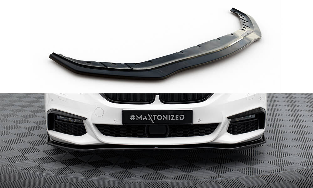 Street+ Spoilerlippe Front Ansatz V.2 passend für BMW 5er M-Paket / M550d / M550i G30/ G31 M-Paket schwarz Hochglanz – Ansicht 2