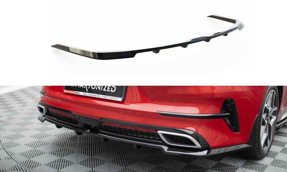 Street+ Mittlerer Diffusor RACE passend für Kia ProCeed GT-Line Mk1 schwarz Hochglanz – Ansicht 2