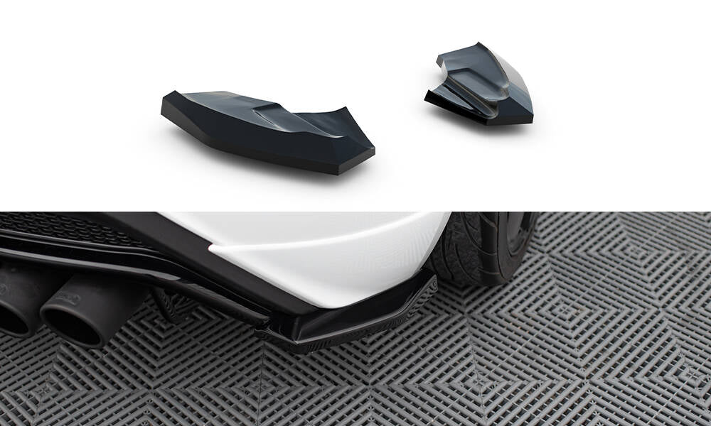 Heck Ansatz Flaps Diffusor V.3 passend für Ford Fiesta ST Mk7 Facelift schwarz Hochglanz – Ansicht 2