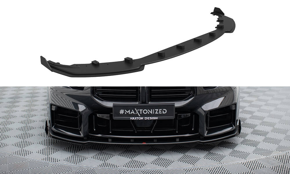 Street Pro Street+ Spoilerlippe Front Ansatz passend für + Flaps passend für V.1 + Flaps BMW M2 G87 schwarz Hochglanz – Ansicht 2