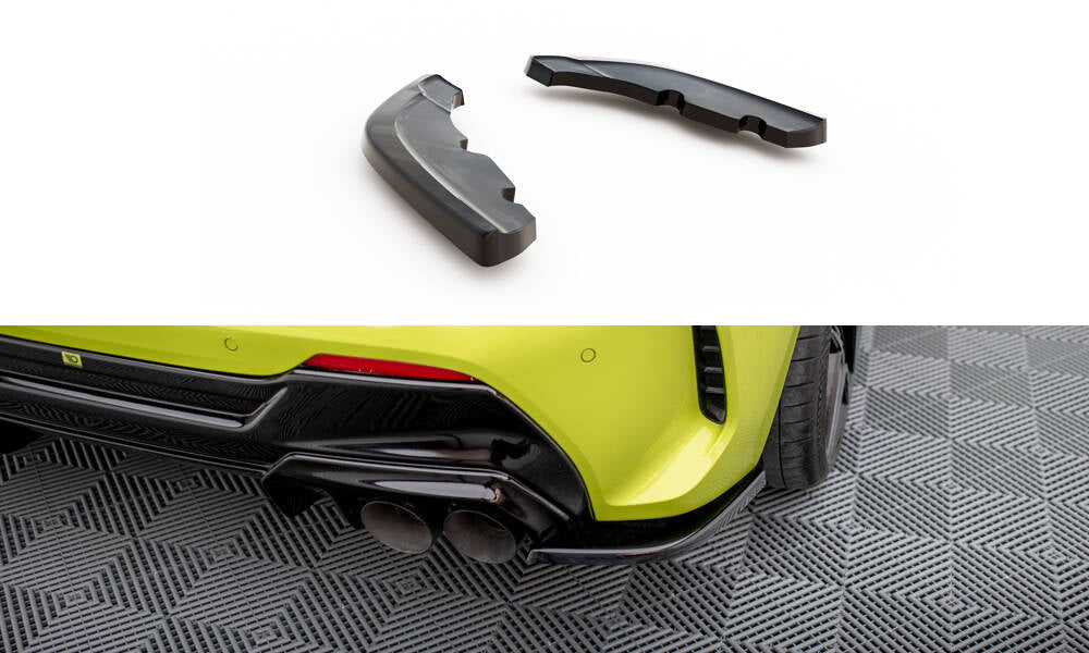 Heck Ansatz Flaps Diffusor V.1 passend für0 (Für heckansatz v.2) BMW 1er F40 M-Paket /  M135i / 128ti schwarz Hochglanz – Ansicht 2