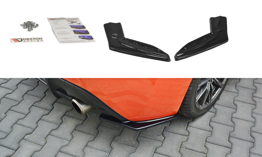 Heck Ansatz Flaps Diffusor V.1 passend für Toyota GT86 Facelift  schwarz Hochglanz – Ansicht 2