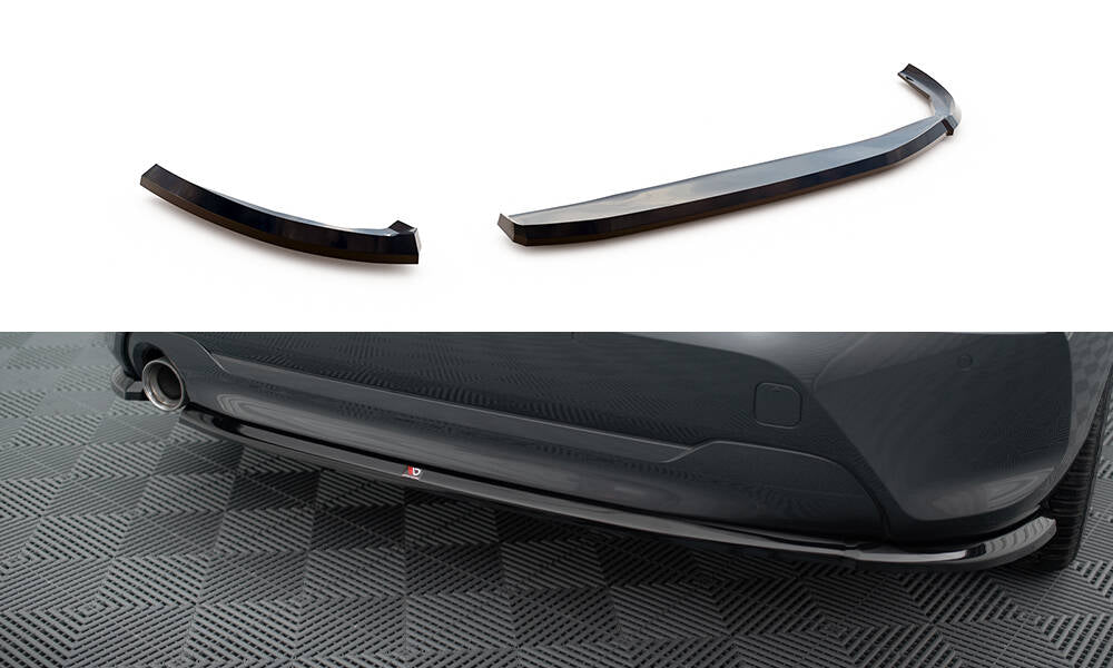 Heck Ansatz Flaps Diffusor passend für BMW 1er F40 schwarz Hochglanz – Ansicht 2