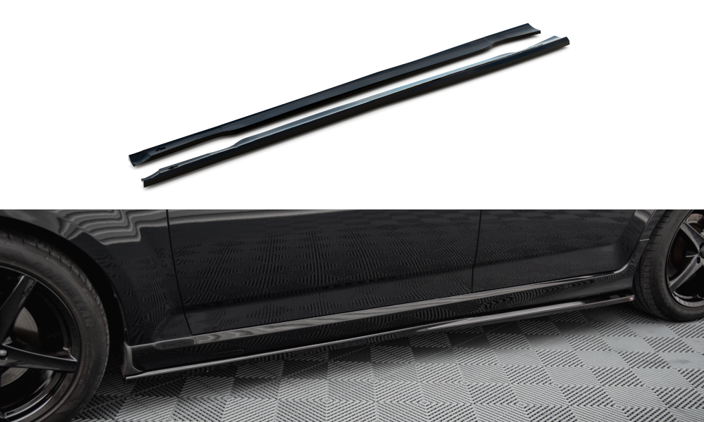Street+ Seitenschweller Leisten passend für Ford Mondeo ST-Line Limousine Mk4 Facelift schwarz Hochglanz – Ansicht 2
