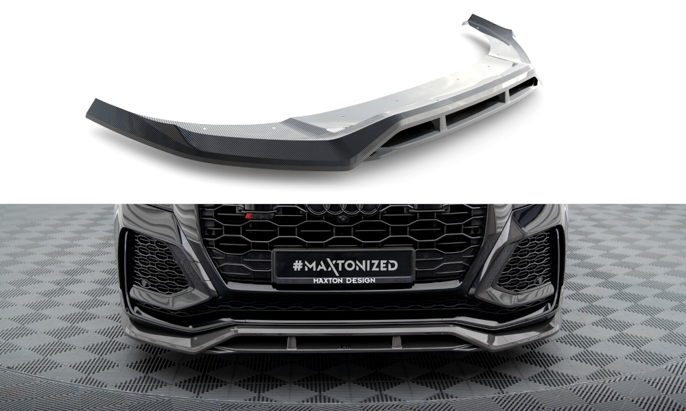 Prepreg Carbon Fiber Street+ Spoilerlippe Front Ansatz passend für Audi RSQ8 Mk1 – Ansicht 2
